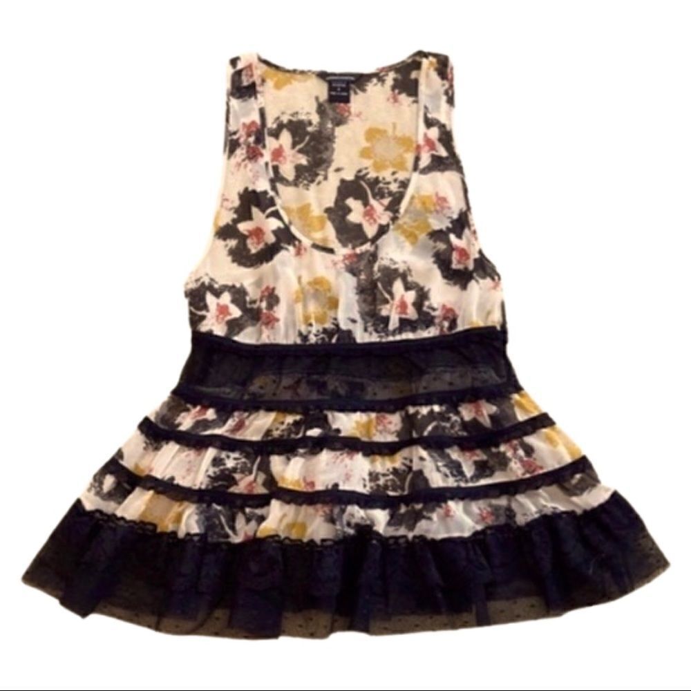 Moda International Tiered Ruffled Tunic Camisole